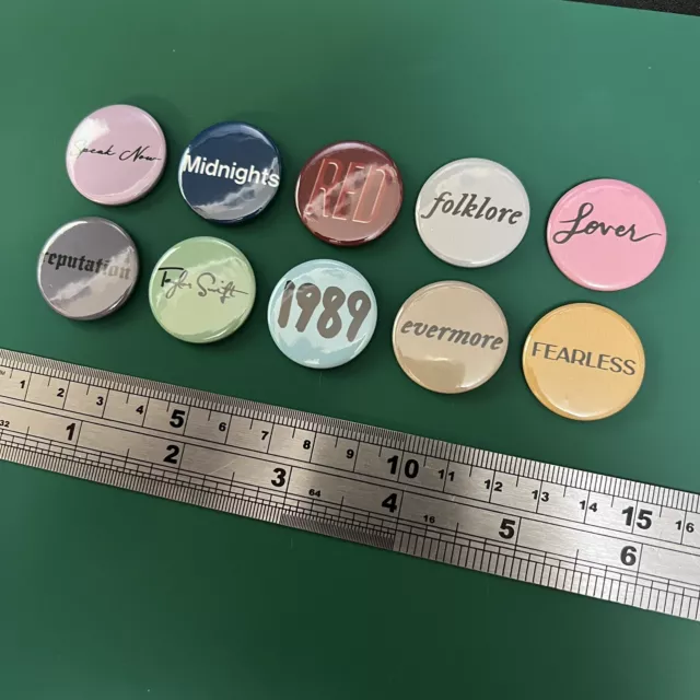 10 X Taylor Swift Eras Button Badges 25mm Set