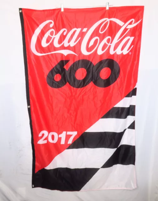 Coca Cola 600 2017 Flag Banner Red Checkered Man Cave Garage