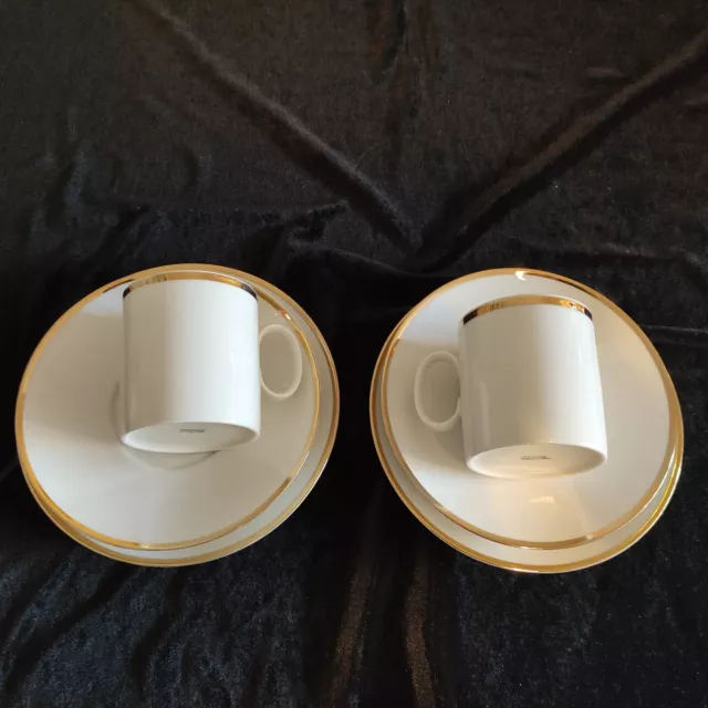 Thomas Medallion China Thick Gold Band 2 x Trio's Coffee Can 2