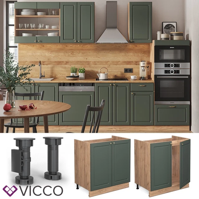 Vicco Meuble De Cuisine Haut Vitré Fame-line, Rouge Bordeaux Haute Brillanceanthracite 40 Cm