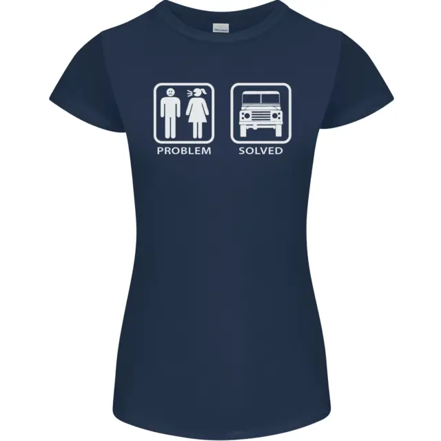 T-shirt 4x4 Problem Solved Off Roading Road da donna taglio petite 2