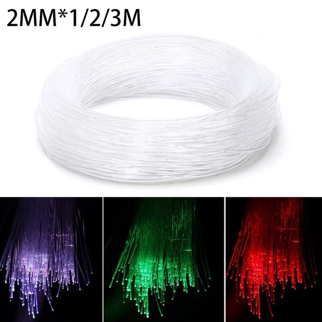 Yardenfun Cavo Luminoso in Fibra Ottica Pmma 1 Mm, Filamento di Fibra Ottica di Plastica per Illuminazione Decorativa Resistente e Flessibile, 100 Metri per Plafoniera Star Sky e Ambienti