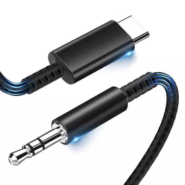 Câble USB C Vers 3,5Mm Jack 1,2M, Aux Câble Type C 3,5Mm Stéréo Adaptateur Audio