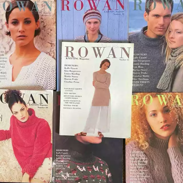 Large Lot Rowan Knitting & Crochet Magazine Vintage 1994 7 Issues 15-28 Rare
