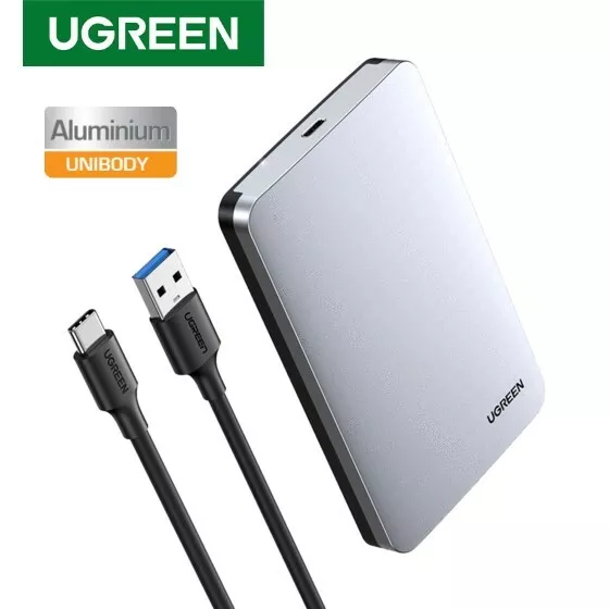 Ugreen 2.5'' Hard Drive Disk Case USB C 6 Gbps SATA Enclosure External UASP