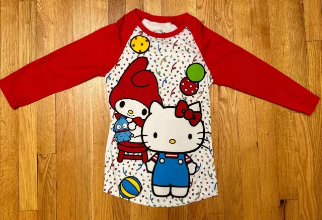 Hello Kitty Classic T-shirt Size Juniors Women S Sanrio 50th Anniversary Red