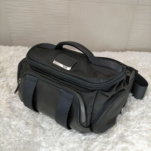 TUMI ALPHA BRAVO Belt Bag Waist Bag Men 232402DE Black Authentic Used from Japan