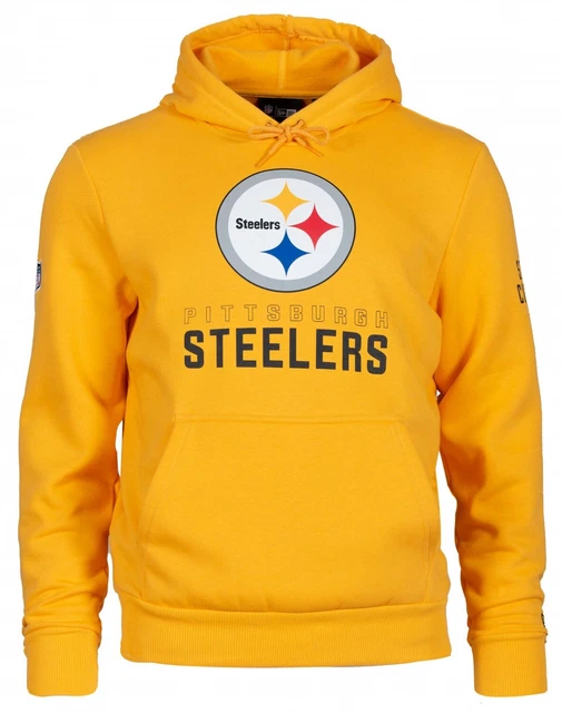 New Era - NFL Pittsburgh Steelers Logo Squadra E Nome Felpa con Cappuccio