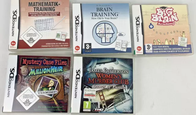 Nintendo DS Games Bundle Brain Training Murder Mystery A450