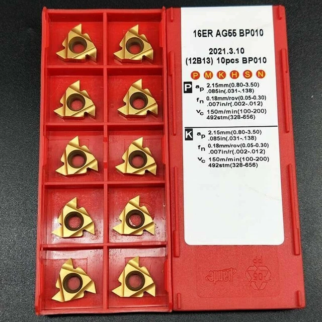 External Thread Turning Support Blade Carbide Insert Indexable Inserts 16ER AG55