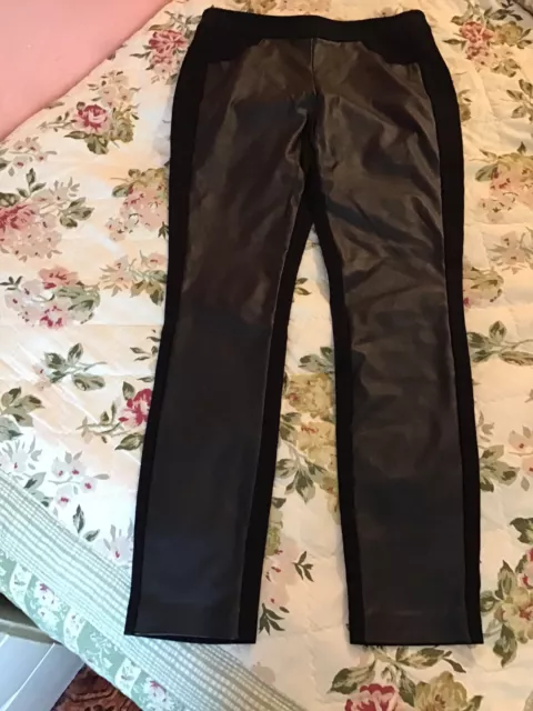 Rare Designer JCREW Leather Panel Skinny Trousers- Fits UK 8- Stunning!