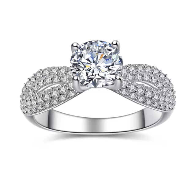 Women's 925 Sterling Silver Cubic Zirconia Engagement Promise Rings for Women