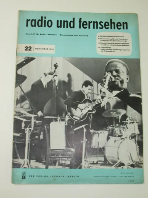 DDR Zeitschrift für Radio und Fernsehen Elektroakustik und Elektronik Nov. 1965