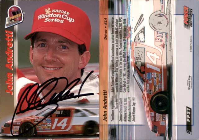 JEFF ANDRETTI SIGNED Card NASCAR Racing Auto AU *Autograph Den* $0.01 ...