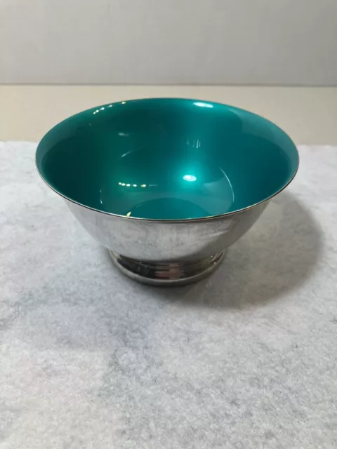 Reed & Barton Silverplate Teal Bowl 4 1/4" Diameter - Numbered 101