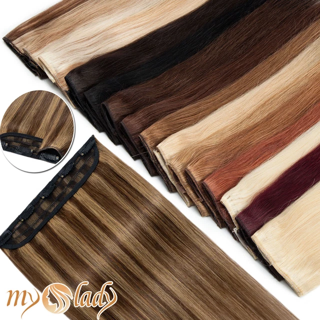 Luxury Clip in One Piece 100% Human Remy Hair Extensions 3/4 Full Head Highlight