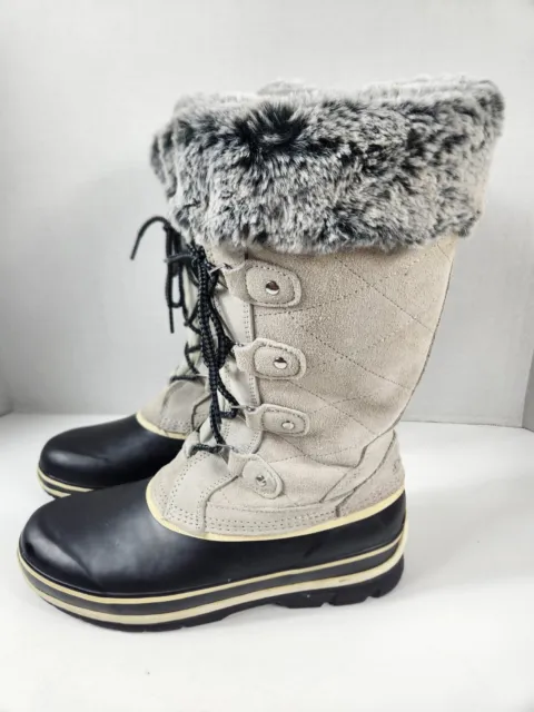 Khombu Women's Size 8 Emily Winter Snow Boots Faux Fur Insulated Waterproof vgc