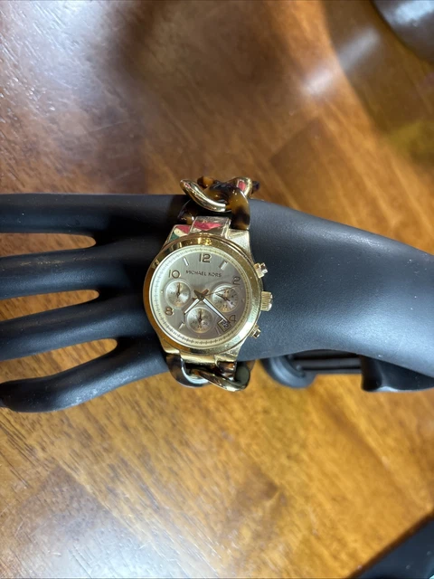 MICHAEL KORS GOLDTONE Tortoise Stainless Steel Bracelet 