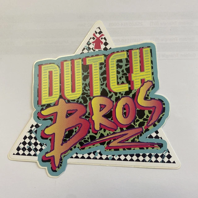 DUTCH BROS STICKER 80’s Retro OLD School GRAFFITI June 2015 23.00