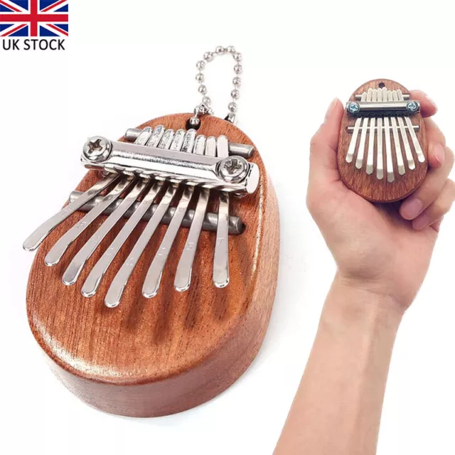 8 Keys Mini Thumb Piano Great Sound Finger Keyboard Musical Instrument Wood Gift