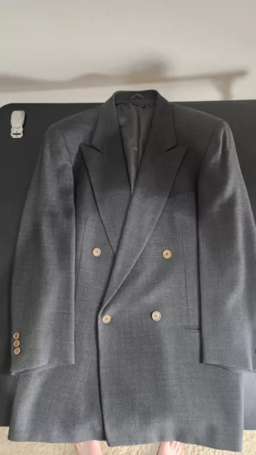 Vintage 90s Giorgio Armani Grey DB Wool Sportcoat 40