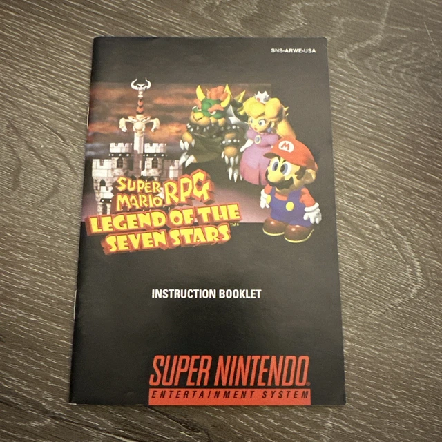 Super Mario RPG Super Nintendo SNES Authentic Instruction Manual BOOKLET ONLY