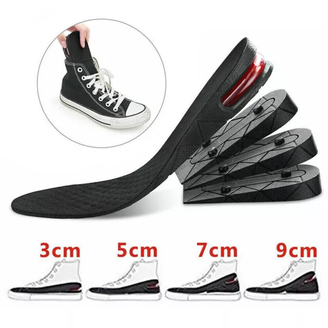 Unisex 3cm 5cm 7cm 9cm Shoe Insert Taller Lift Height Up Increase Heel Insole UK