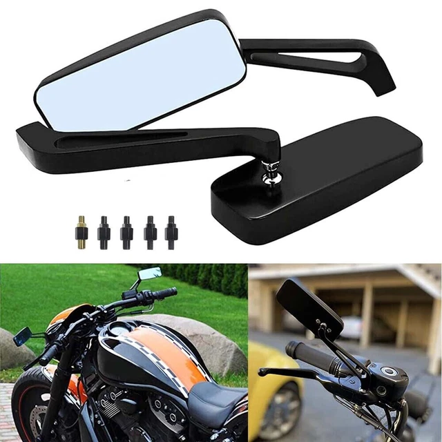 For Suzuki Intruder 800 1400 1800 Chrome Rectangle Motorcycle Rear View  Mirrors