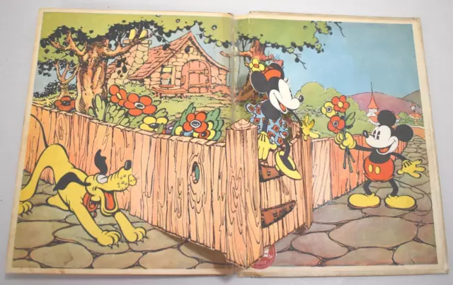 Pop-Up  Minnie Mouse Walt Disney Studios  Blue Ribbon 1933 First Edition -Mickey