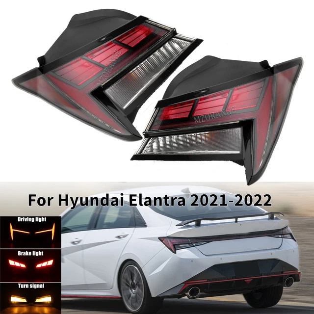 LEFT+RIGHT OUTER LED Tail Lights For Hyundai Elantra 20212022 Rear