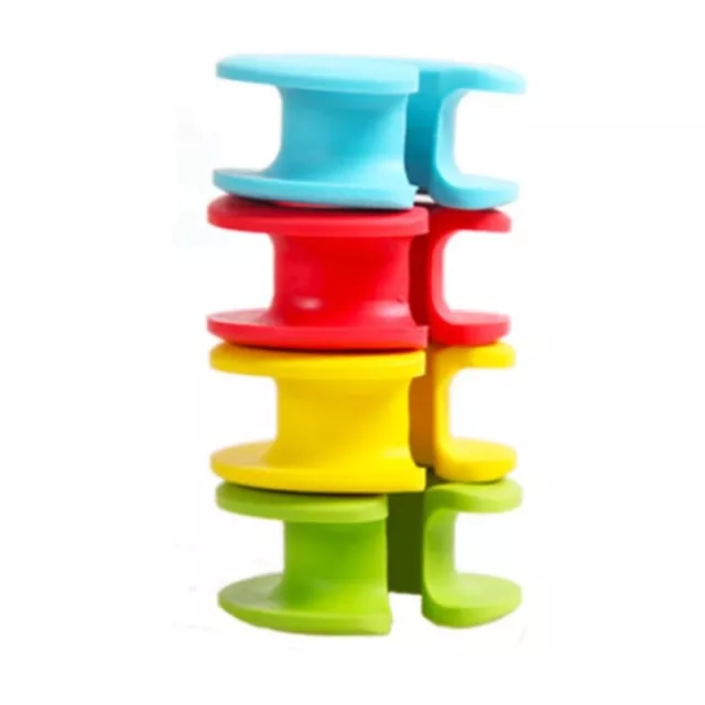 Colorful Clothes Hanger Spacer Silicone Anti-Off Hanger Fixing Hook 10pcs
