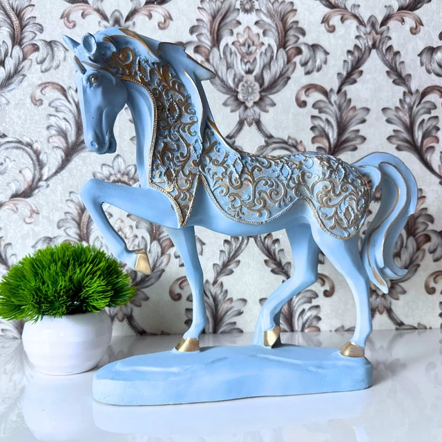 Breyer Horse Sky Blue Statue Sculpture Figurine Collectible Ornament Home Decor