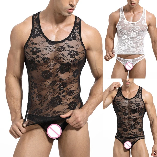 Gilet pour Homme Jeune Vêtement M ~ XL Lingerie de Nuit Tops Encolure Ronde