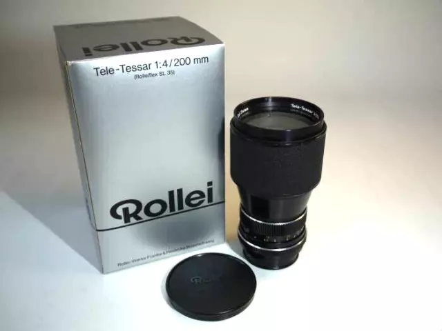 Rollei Tele Tessar 4 / 200 mm, Rolleiflex QBM, Carl Zeiss, OVP, sehr gepflegt