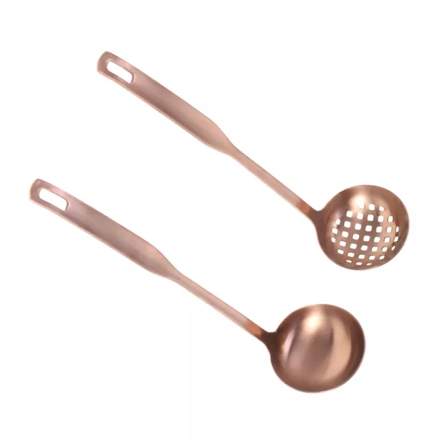 2-Piece Nonstick Silicone Soup Serving Spoon Ladles - Kitchen Utensil Set