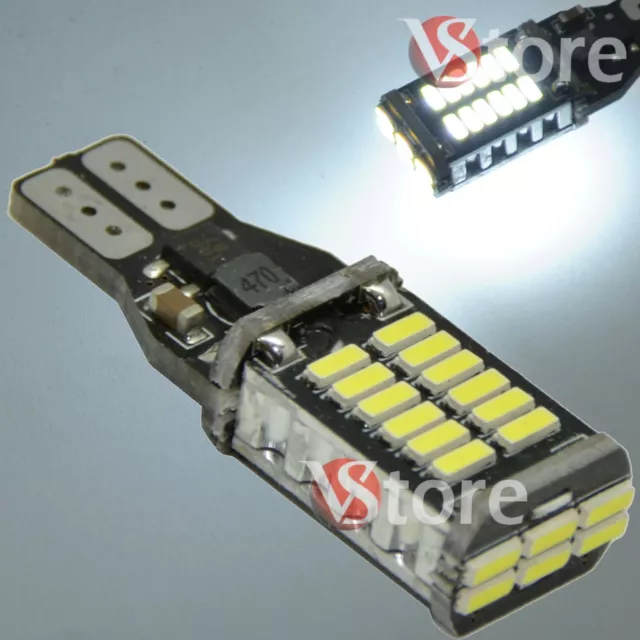 Lampada Led T15 Retromarcia 30SMD Luci Canbus No Errore W16 Bianco 12V Auto