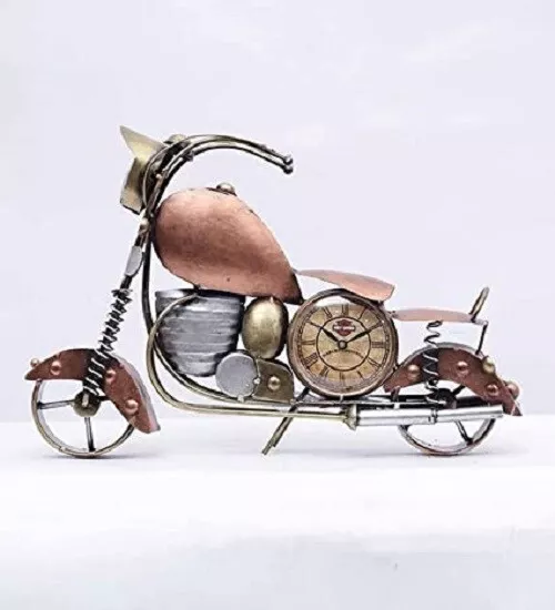 Fahrrad Uhr Mit Ziffernblatt Tisch Deko Metall Vintage Motorrad Tabletop17X03X11