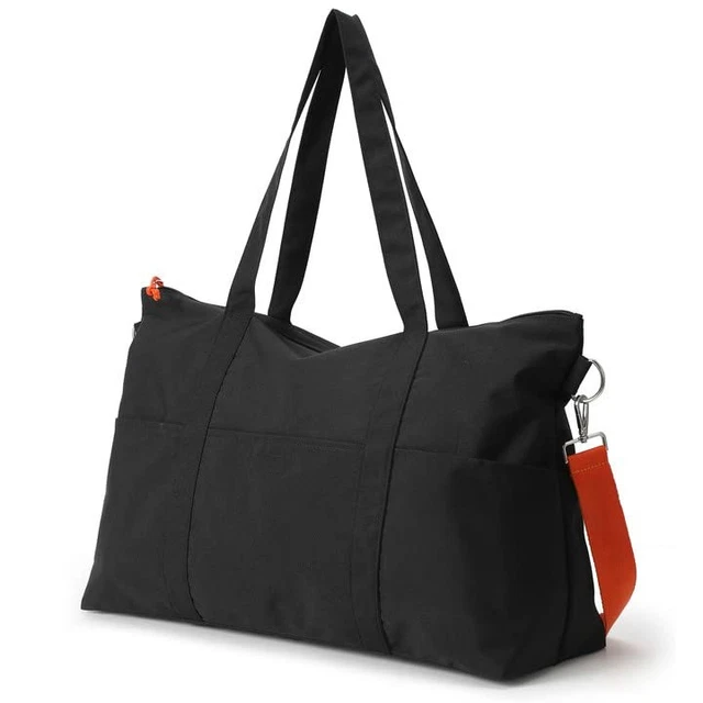Borsa Sportiva Donna 46.8 Litri - Borsone Per Palestra Con Tasca Bagnata E Scomparto Scarpe, Nero - Foto 3