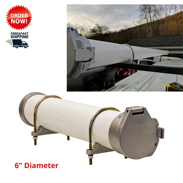 Conduit Carrier Kit 6" Diameter Truck Lockable Top Mount Ladder Rack Tube Holder