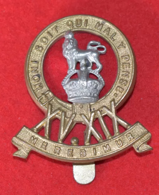 British Army. 15th/19th Hussars Genuine OR’s Cap Badge