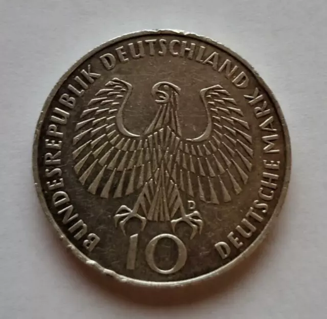 10 DM Deutsche Mark BRD Olympia München 1972 D - Olympisches Feuer - Umlaufmünze