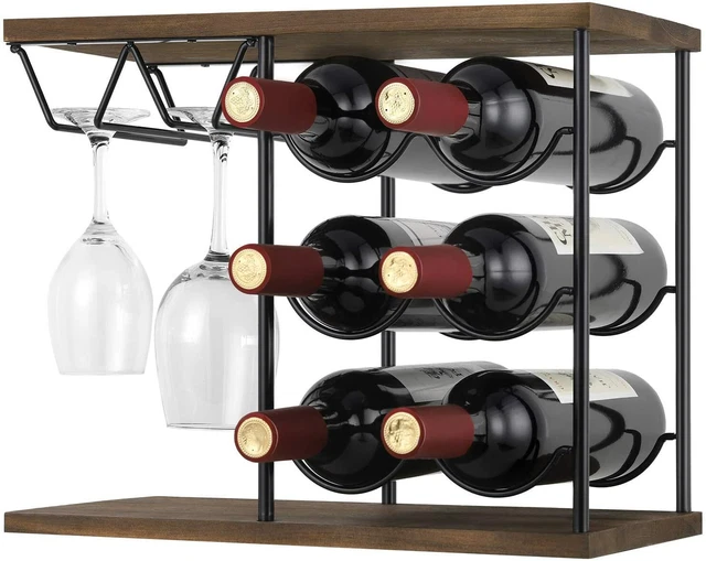 Countertop Wine Rack Free Standing Wine Stemware Holder Kitchen Storage Rack