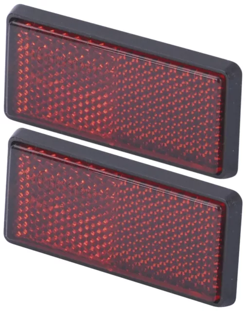 Reflectors - Red - Adhesive. Hr 12310201 - Size: 35 x 76 x 9mm - 2 Piece Reflectors - Red - Adhesive. Hr 12310201 - Size: 35 x 76 x 9mm - 2 Piece