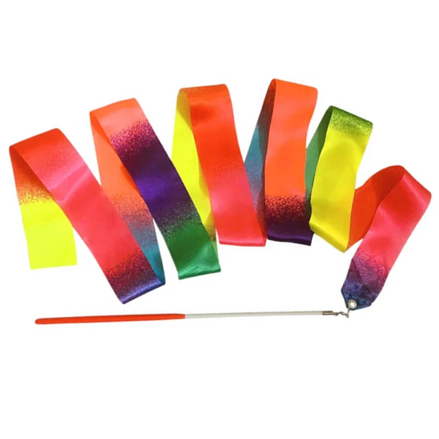 L 2M COLORFUL Gym Ribbons Gradient Dance Ribbon Dance Streamers