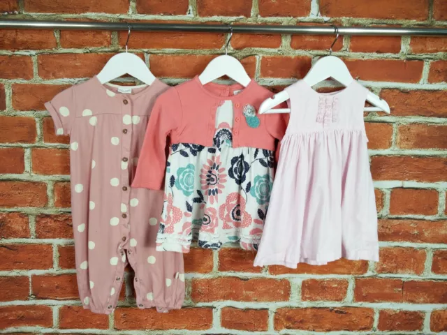 Baby Girl Bundle Age 6-9 Months Next John Rocha Romper X2 Dress Pretty Set 74Cm