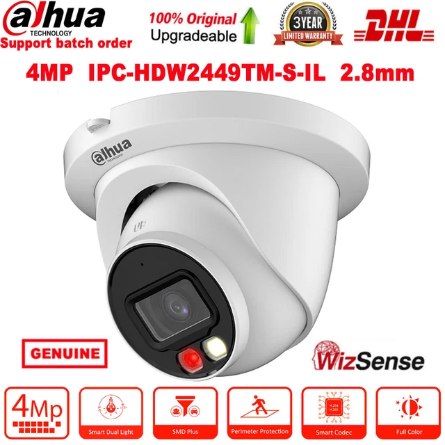 Original Dahua 8MP FullColor IP Camera IPC-HDW2849TM-S-IL WizSense Night Vision 2.8mm
