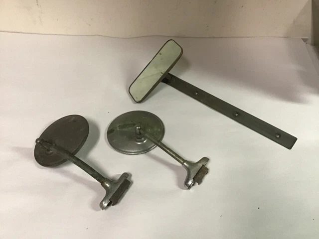 Lot of 3 1941 packard Vintage Passenger Car Rear View Mirror Bracket  rat rod