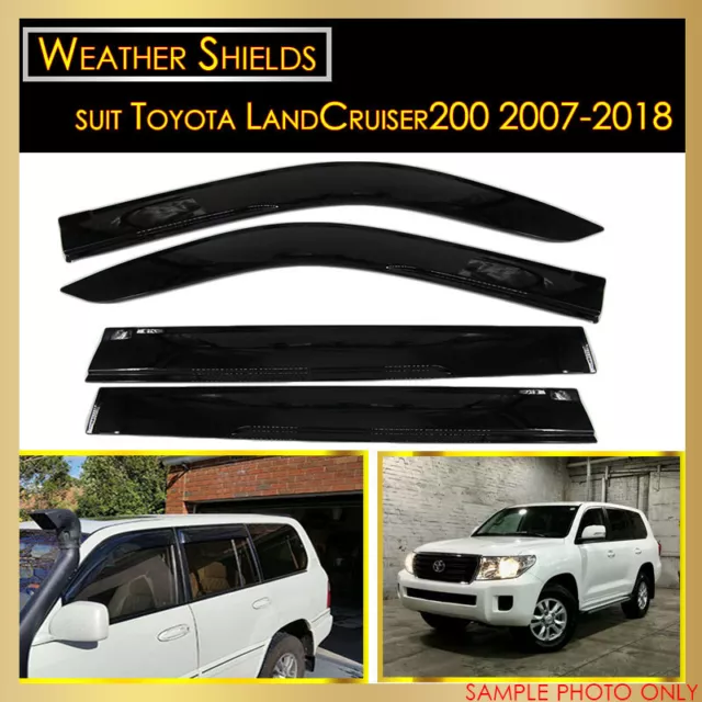 Weather shields Window Visors to suit Toyota Landcruiser LC200 Series 2007-2022