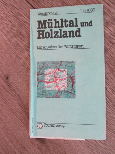 Mühltal und Holzland - DDR Wanderkarte 1988 VEB Tourist Verlag - M 1:50000