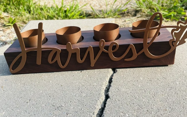 Yankee Candle Harvest Sentiments Fall Tea Light Candle Holder. Elegant.